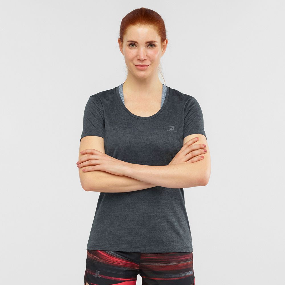 Camisetas Salomon Mujer Negras - Salomon Argentina AGILE,780645-LAS